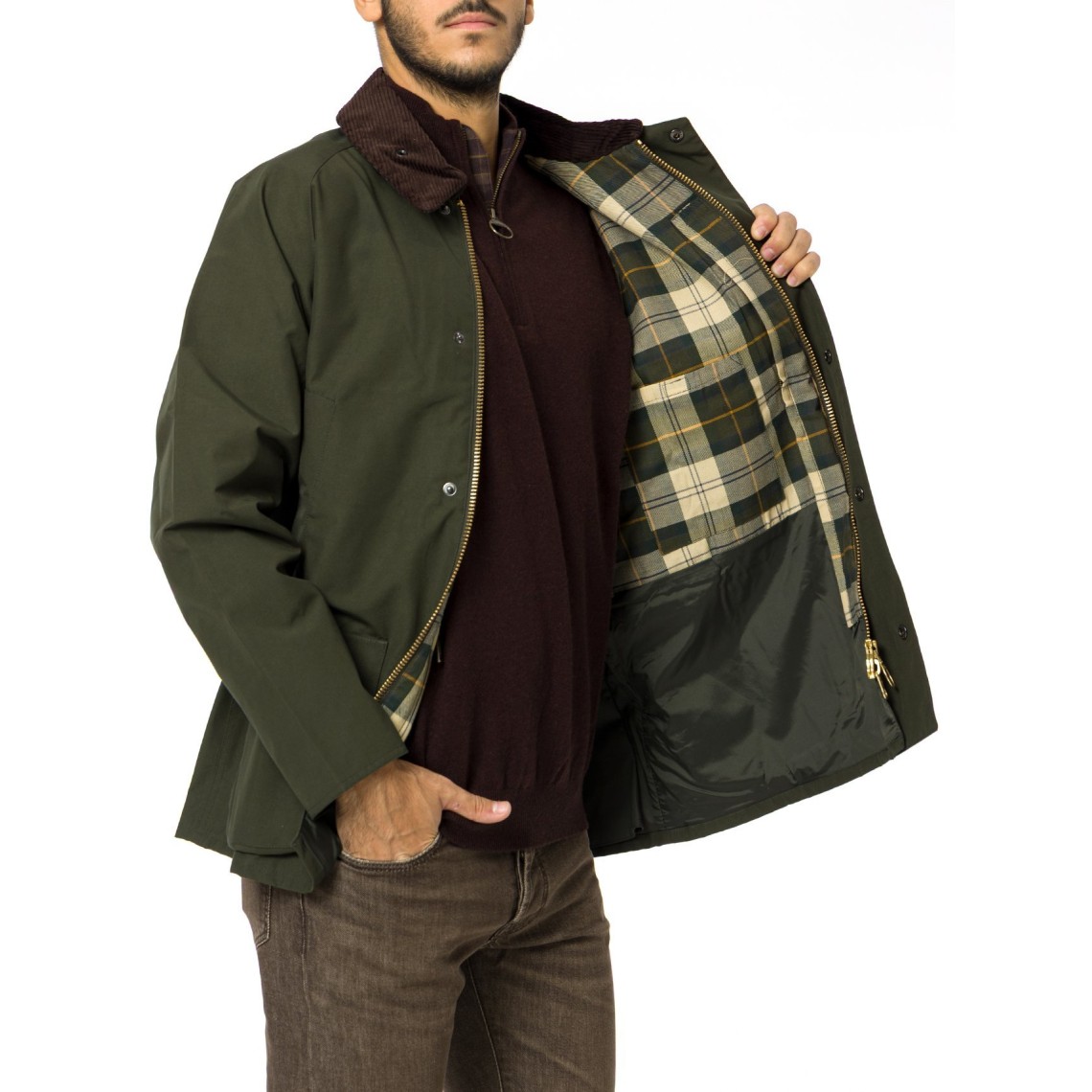 Giacca antipioggia Bedale dal taglio classico Barbour