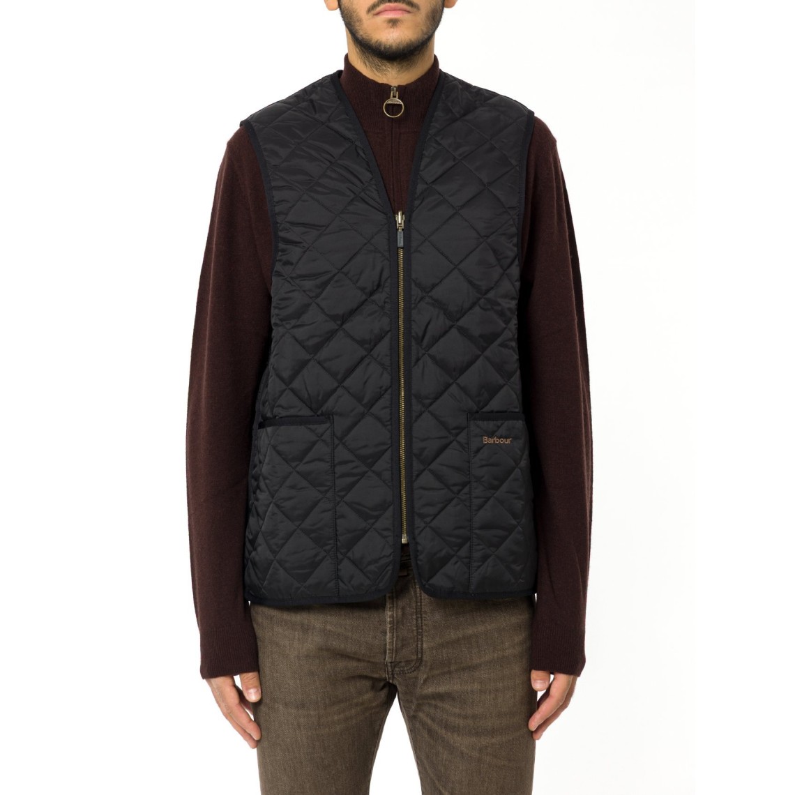 Gilet trapuntato/fodera con zip Barbour