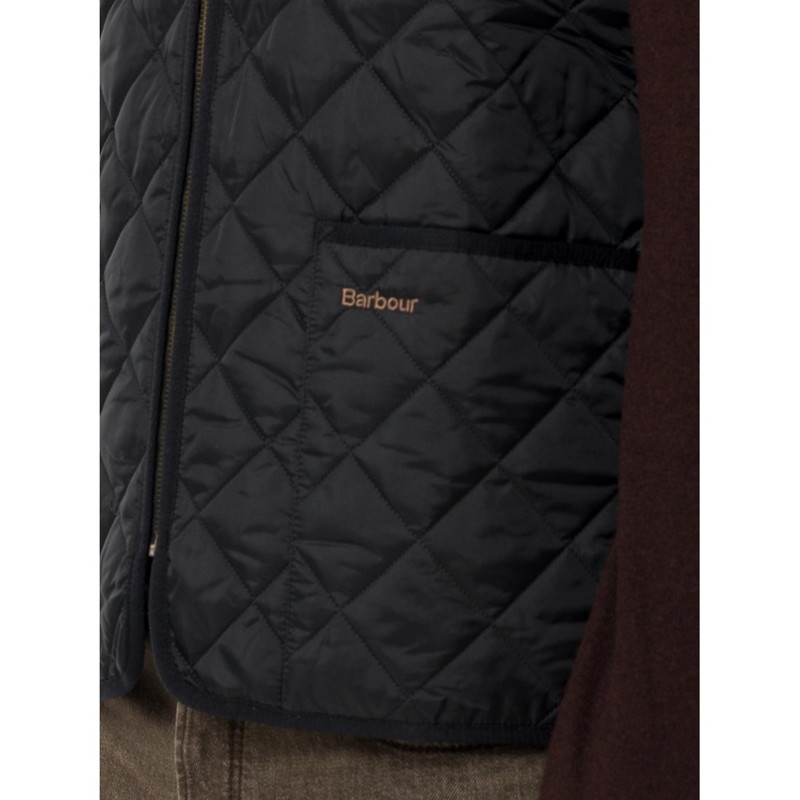 Gilet trapuntato/fodera con zip Barbour