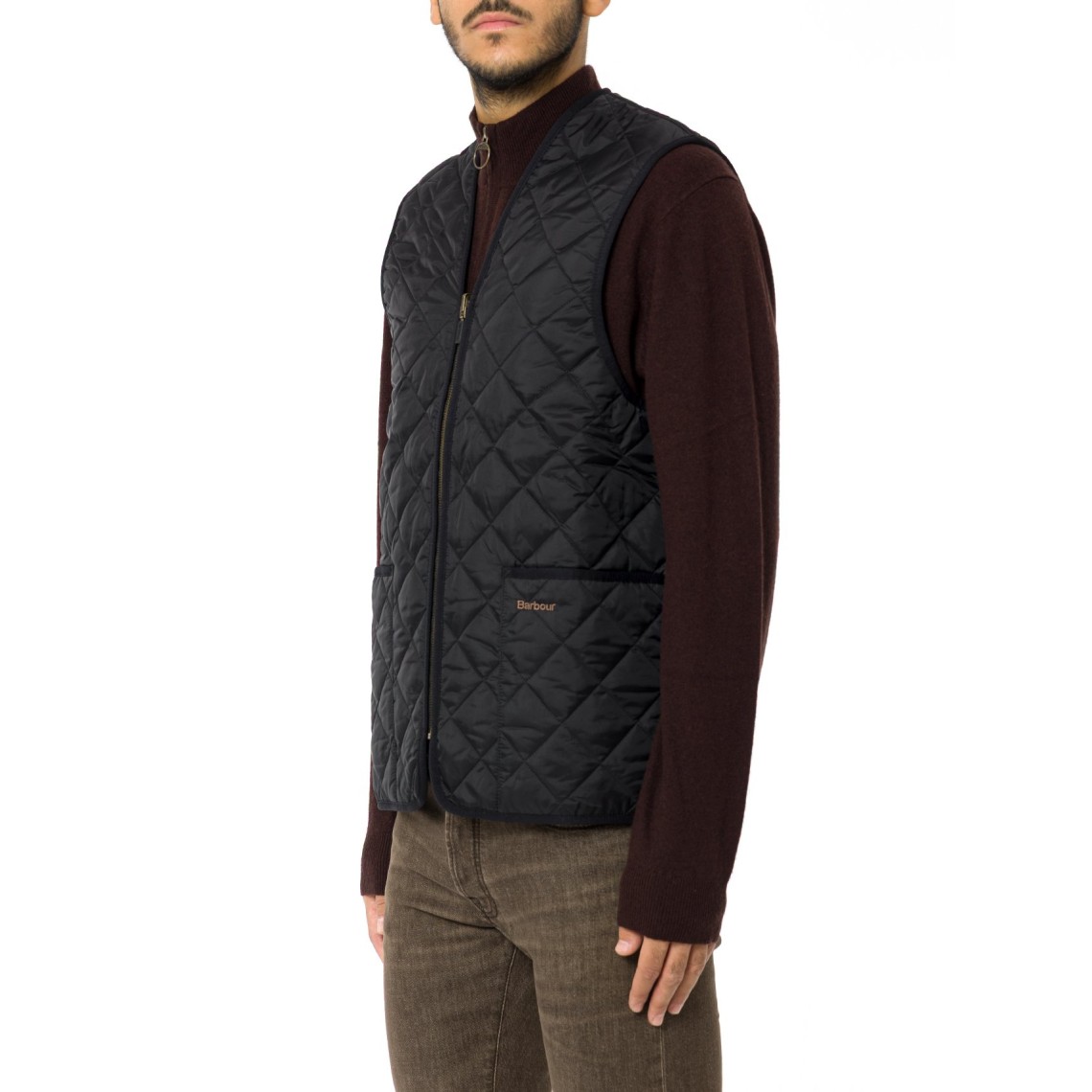Gilet trapuntato/fodera con zip Barbour