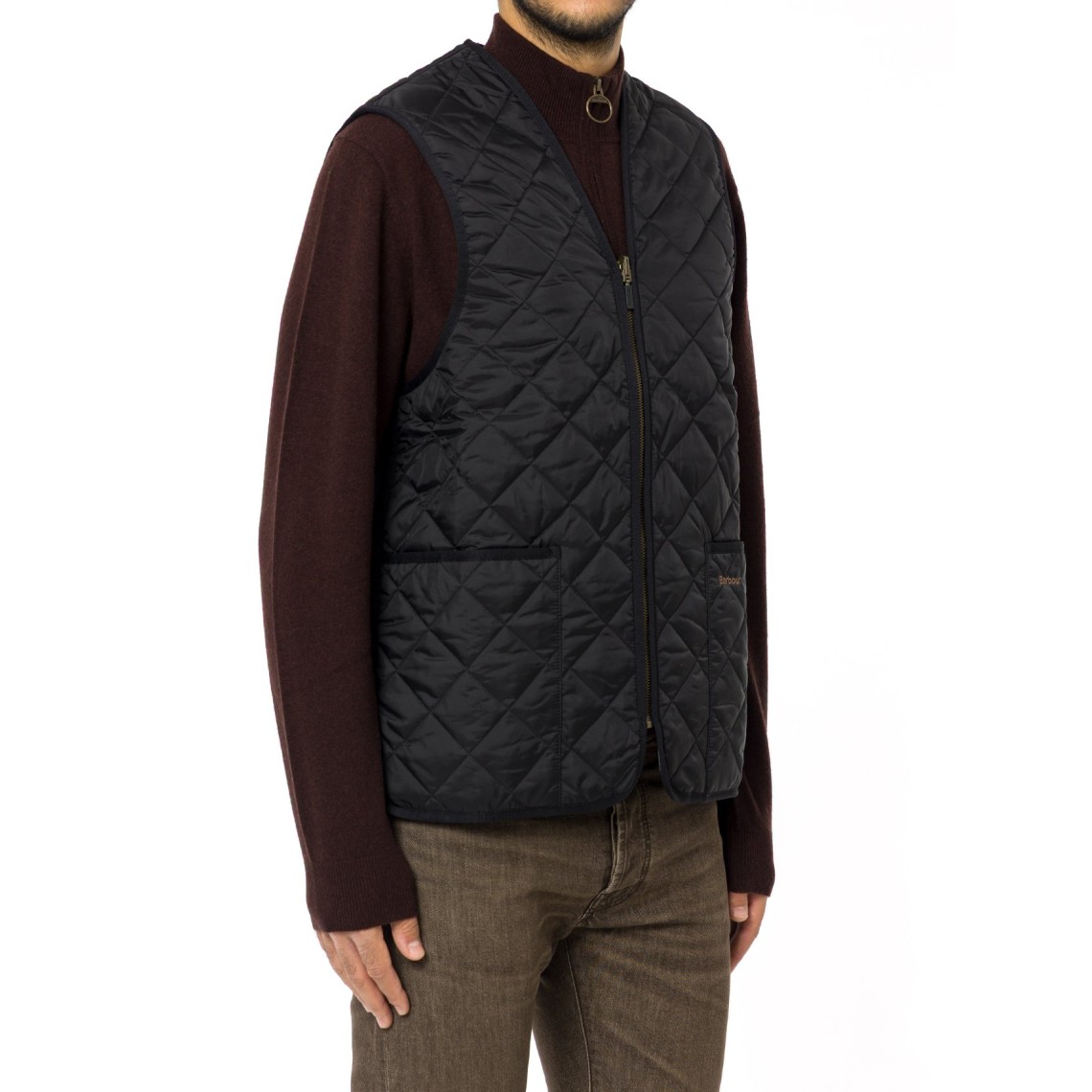Gilet trapuntato/fodera con zip Barbour