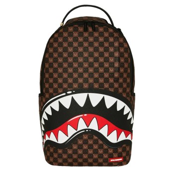 Zaino Sharks in Paris WTF Bubble Brown Check Sprayground